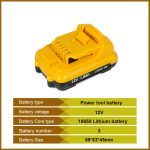 12V Replacement Battery for DeWALT Power Tools (DCB12-3X/6X)