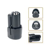 12V 2.5Ah Rechargeable Home Garden 12V Battery Replacement for Bosch BGB12V1 Home Repairs Furniture Assembly