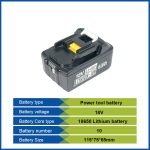 18V 6Ah Lithium-Ion Battery Pack with 10 X 18650 Cells Max Power Super Fast Charging Battery for Makita Power Tools