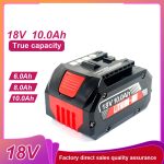 OEM 18V 6Ah 8Ah 10Ah True-Capacity Rechargeable Battery for Bosch Cordless Oscillating Universal Replacement 18V Lithium Battery