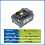 GEB 8000mAh Battery for Makita Power Tools 8Ah Battery Rechargeable for makita Power Tools Battery Pack Li-ion Replacement