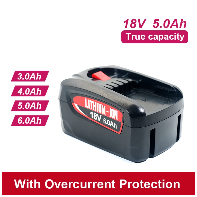 18V 3.0Ah 4.0Ah 5.0Ah 6.0Ah Power Tool Battery for Cordless Power Tools Lithium Battery 18V 5Ah