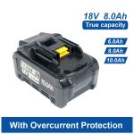 GEB 8000mAh Battery for Makita Power Tools 8Ah Battery Rechargeable for makita Power Tools Battery Pack Li-ion Replacement