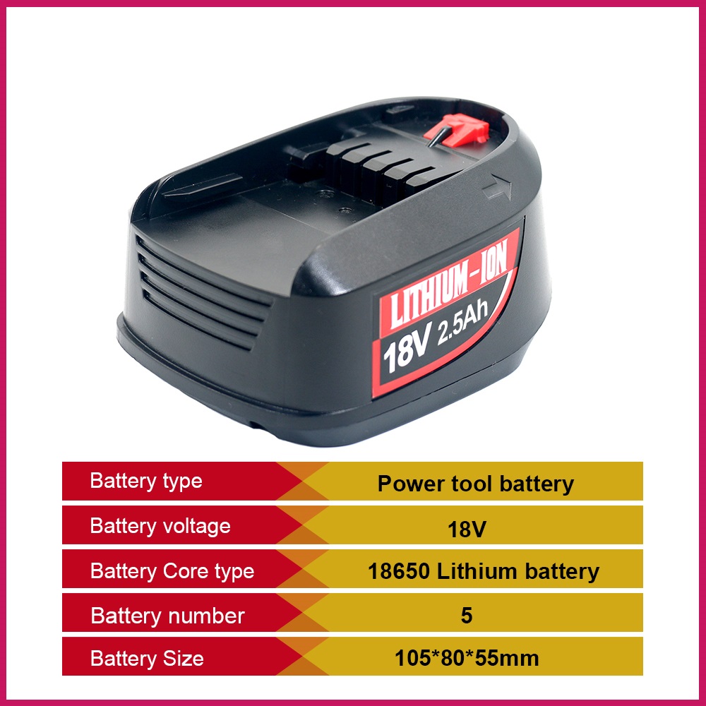 Hot Sale High Quality 18V 1.5AH 2.0AH 2.5Ah 3.0Ah Lithium Power Tool Battery Replacement Battery