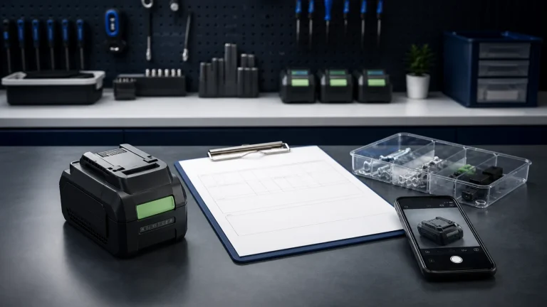 Power tool battery warranty claim documentation