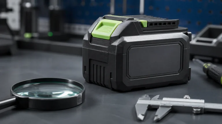 Reading a power tool battery label