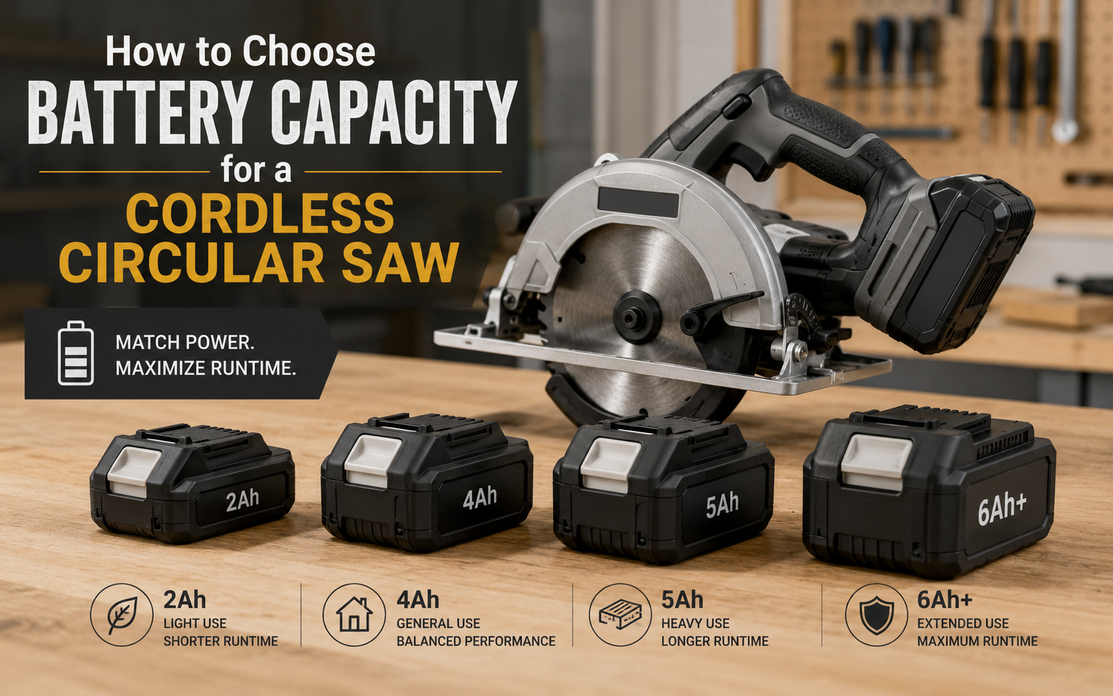 How to Choose Battery Capacity for a Cordless Circular Saw