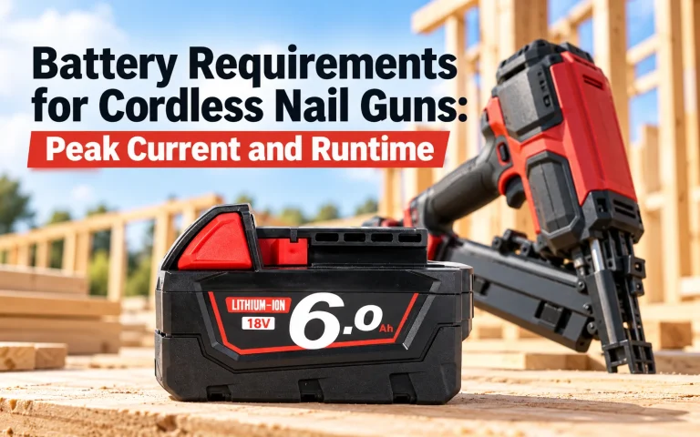 Battery Requirements for Cordless Nail Guns: Peak Current and Runtime